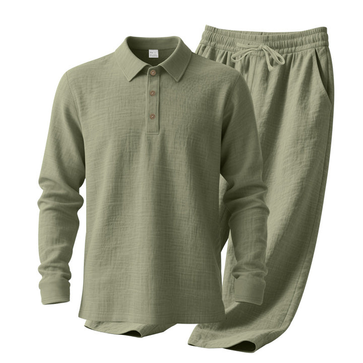 Casual polo for men with comfortable cotton jogger pants Lune London