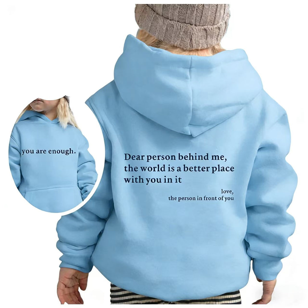 Sweat-shirt à capuche pour femmes avec lettrage motivant et coupe décontractée Chic & Stil
