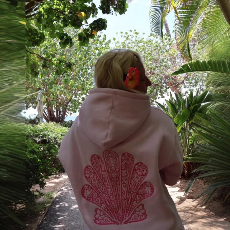 Women's Oversized Hoodie with Creative Graphics and Comfortable Fit Lune London