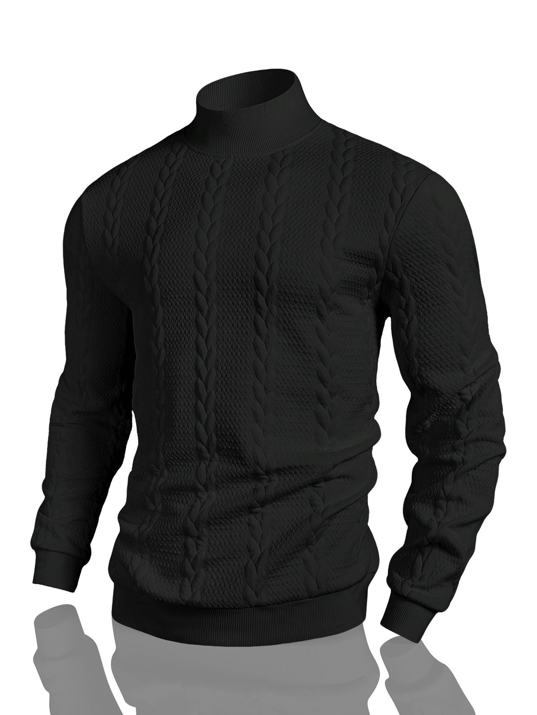 Knitted sweater for men with high collar Lune London