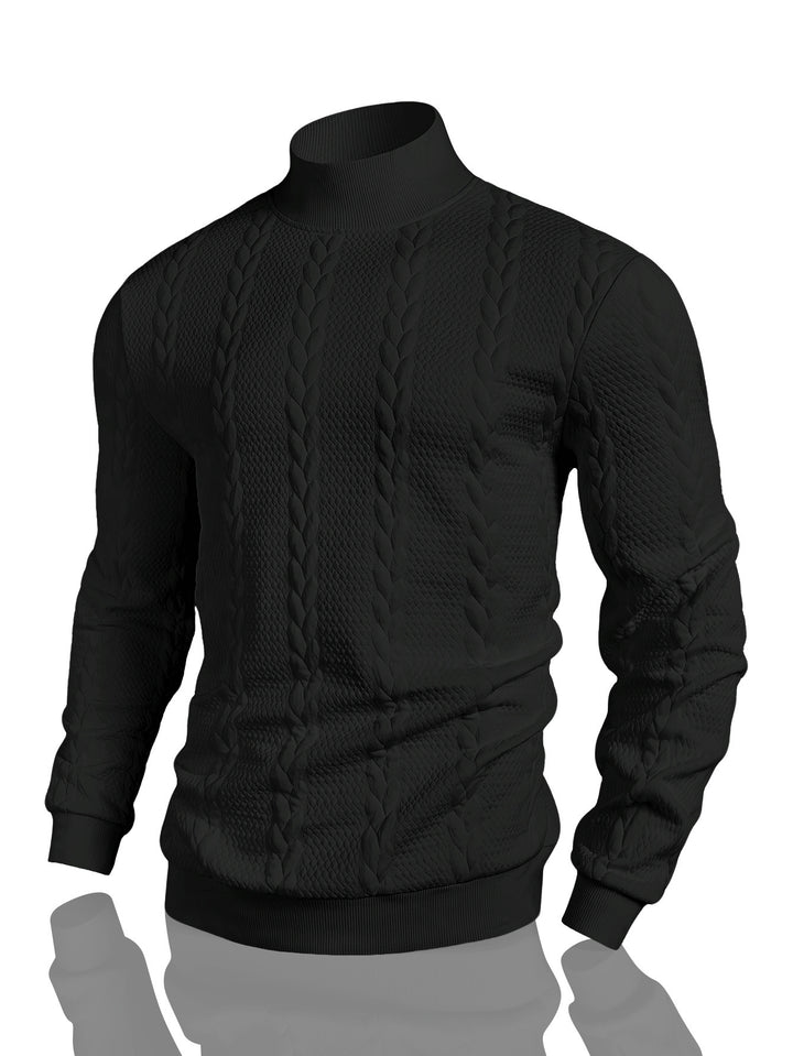 Knitted sweater for men with high collar Lune London