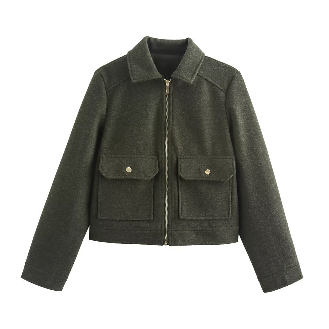 Women's stylish bomber jacket with practical flap pockets Lune London