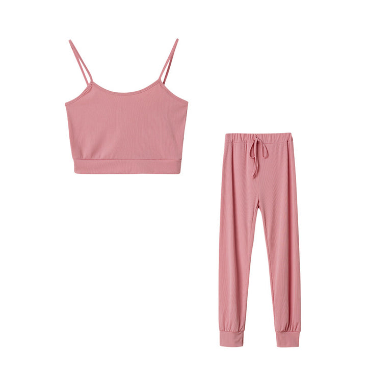 Lune London Women's Cropped Ribbed Loungewear Set