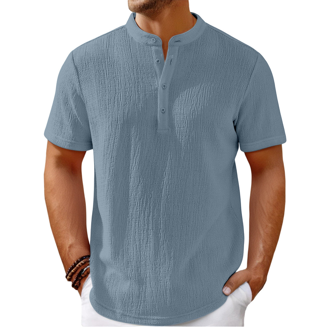 Men's short sleeve polo with structured design Lune London
