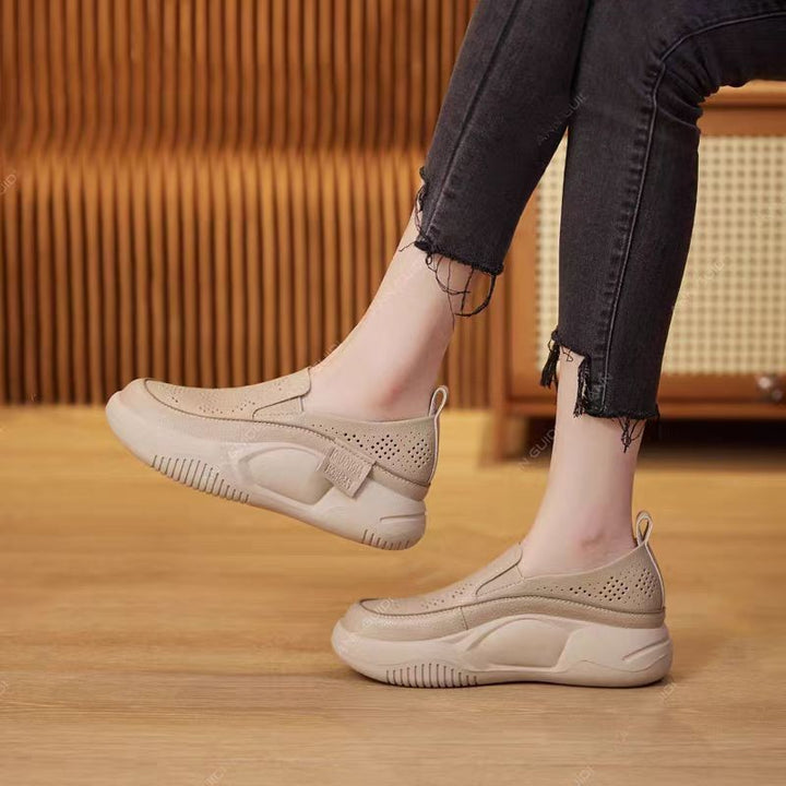 Lune London perforated slip-on sneakers for women