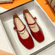 Lune London | Elegant White Mary Jane Ballet Flats