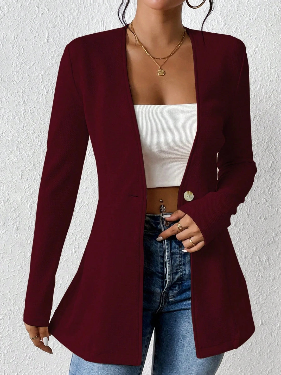 Elegant blazer jacket for women with asymmetric cut Lune London
