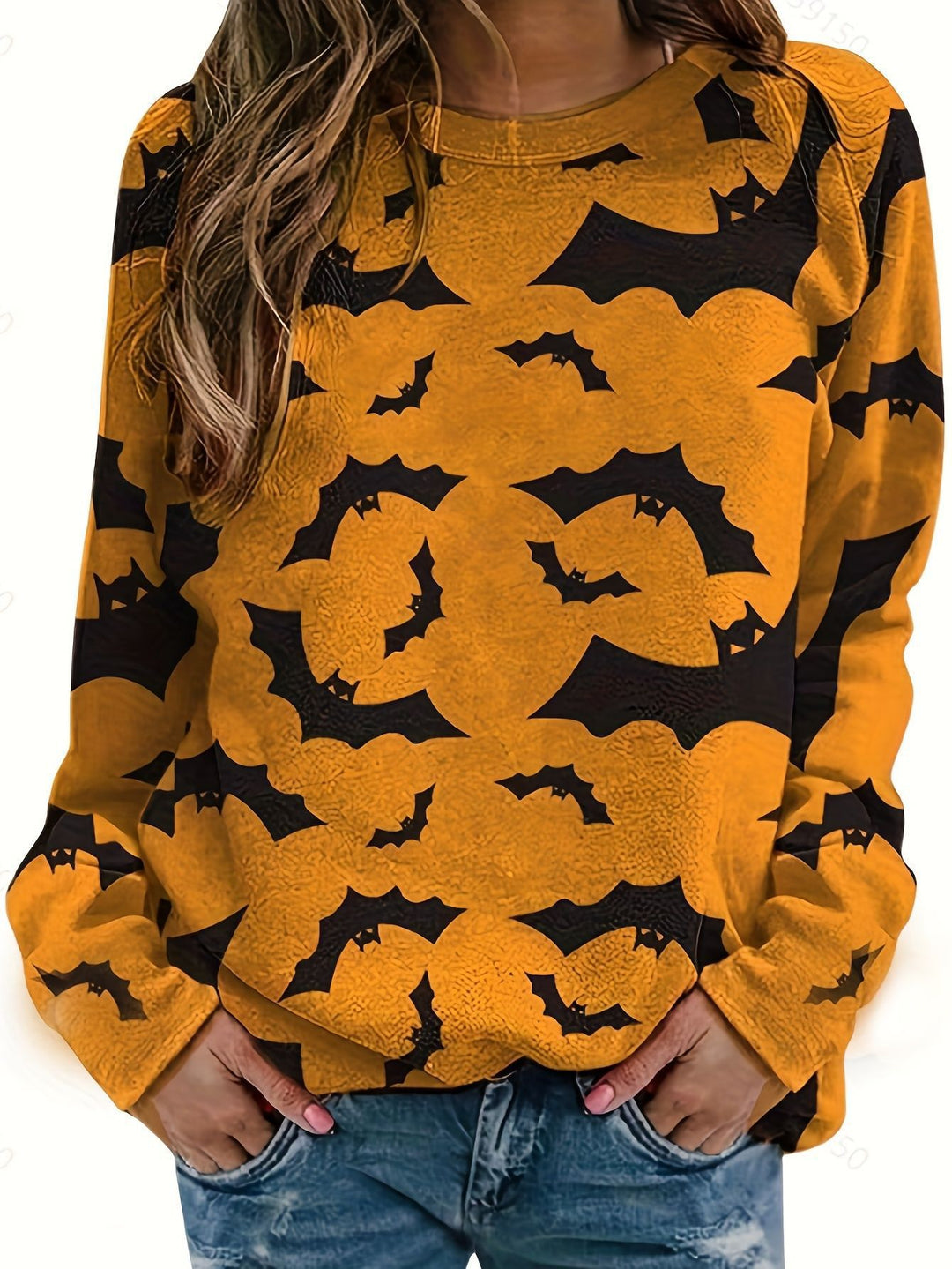Casual women's sweatshirt with Halloween pattern and comfortable fit Lune London