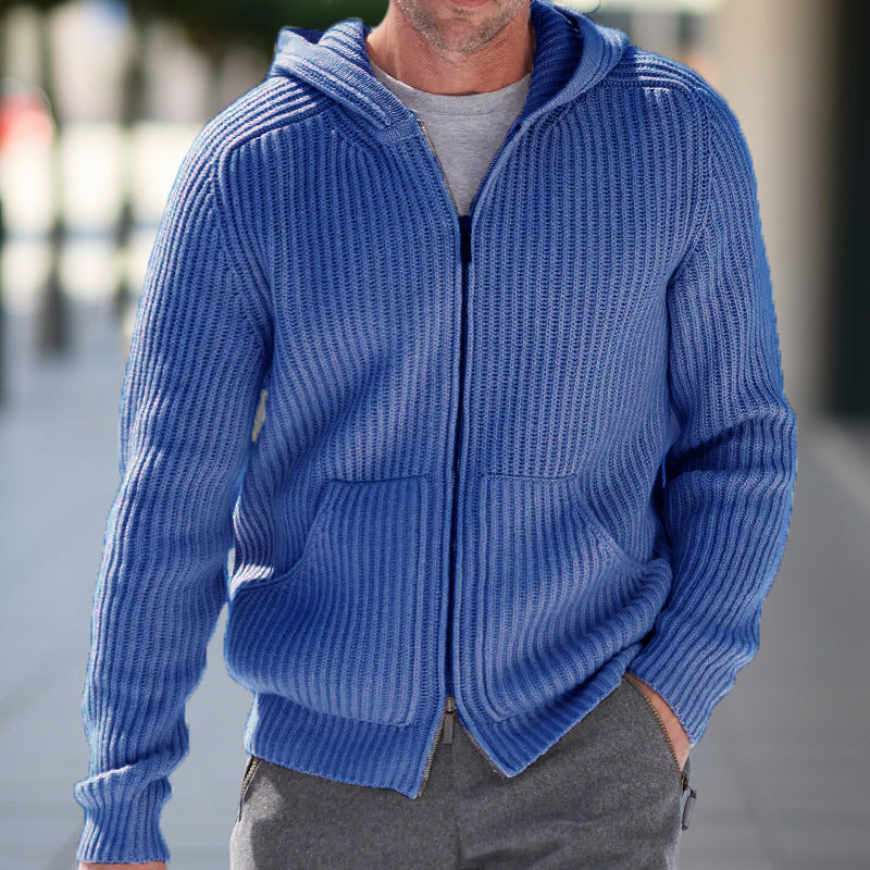 Men's knit hoodie jacket Lune London