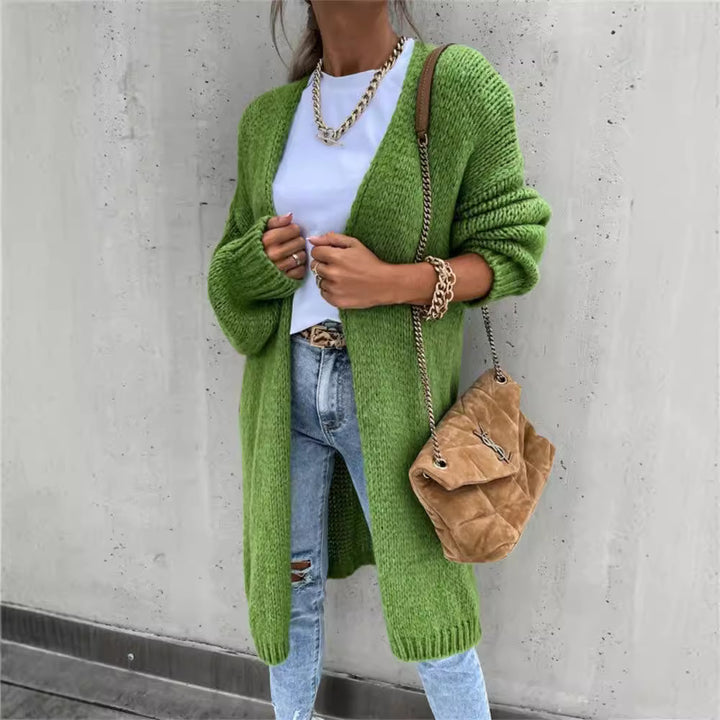 Cardigan en tricot épais pour femmes avec des manches surdimensionnées et un design à la mode Chic & Stil
