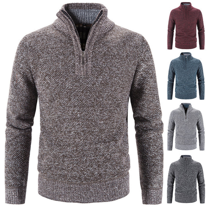 Trendy turtleneck sweater for men with stylish zipper Lune London