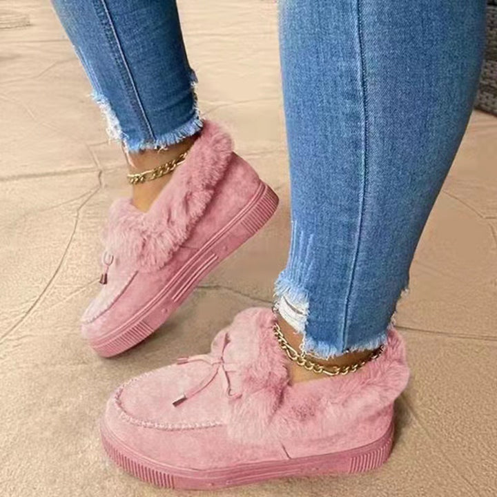 Women's sneakers with faux fur collar Lune London