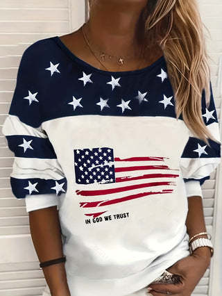 Lune London | Women's sweatshirt with American flag motif and stars