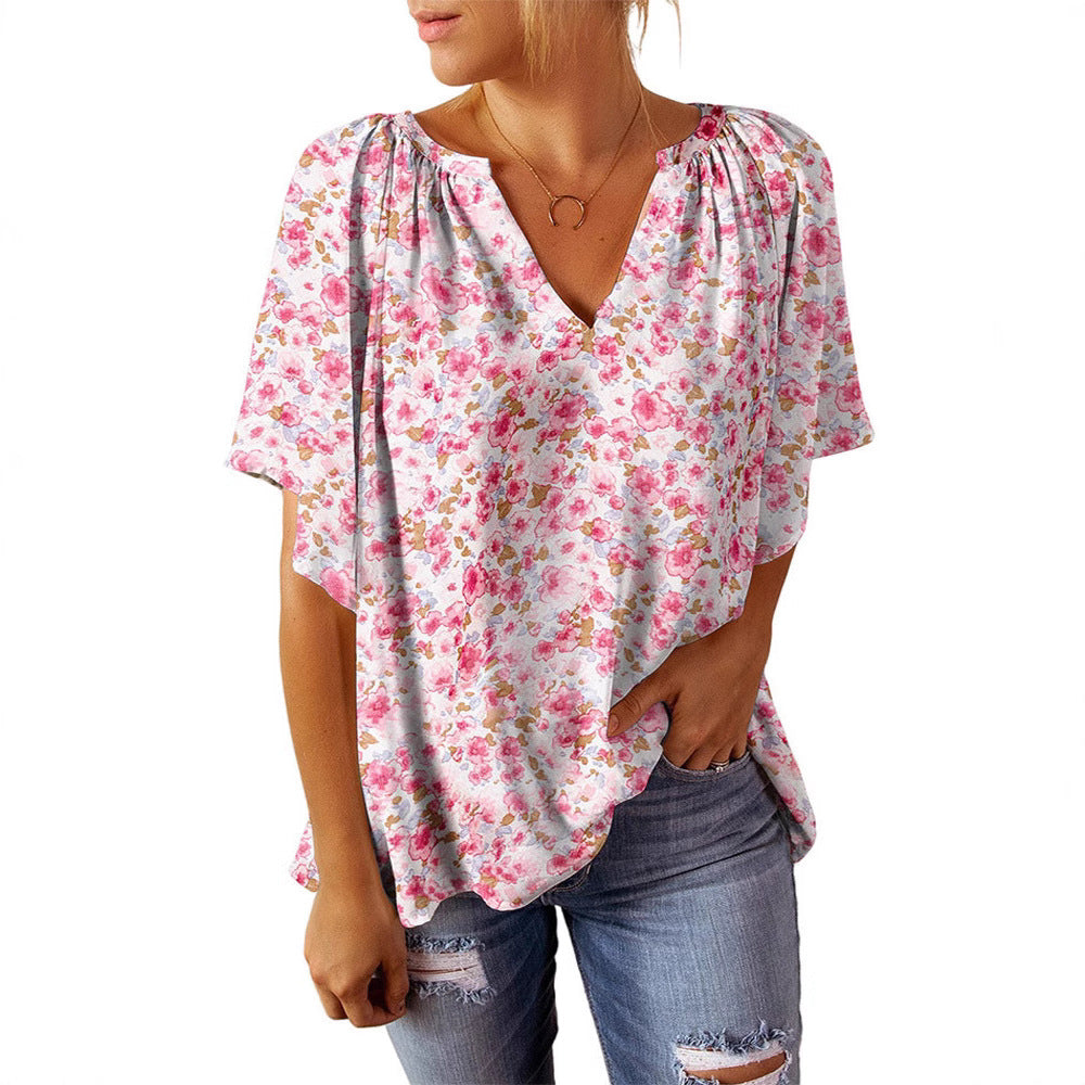 Women Lightweight Floral Pattern Blouse Lune London
