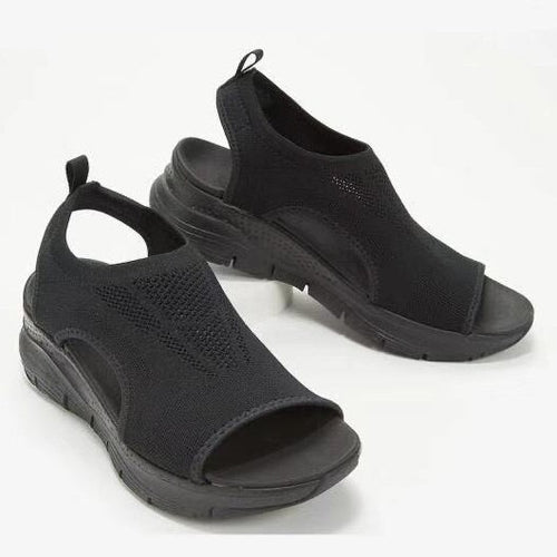 Breathable open-toe knitted sandals for women Lune London