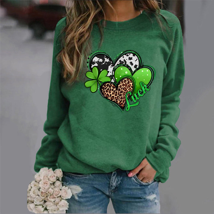 Sweat-shirt femme avec design de cœur créatif et motif accrocheur Chic & Stil