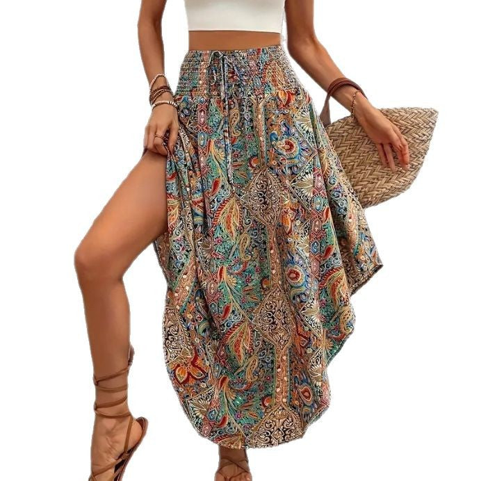 Ladies elegant maxi skirt with modern chevron pattern Lune London