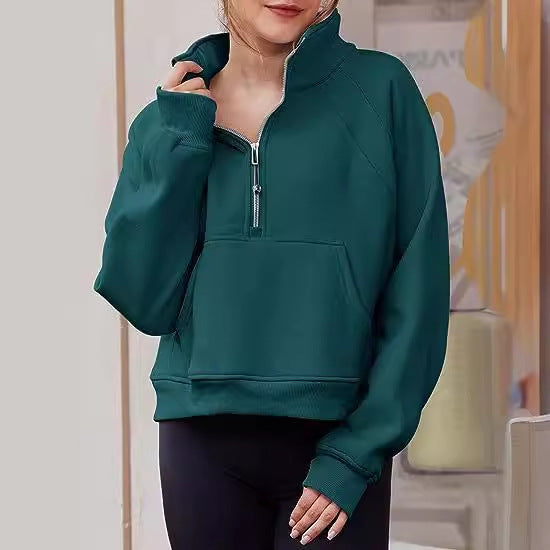 Ladies stylish half-zip sweatshirt Chic und Stil