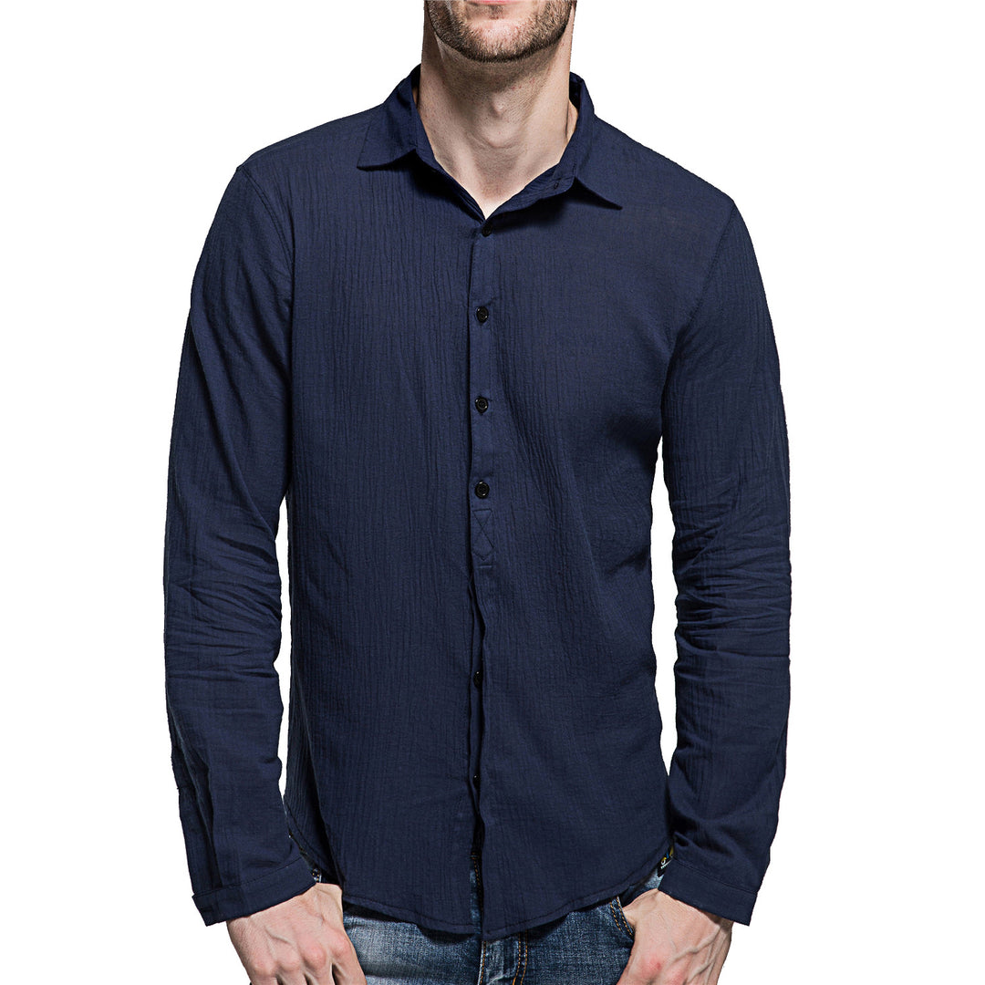 Casual long sleeve shirt for men in linen blend Lune London