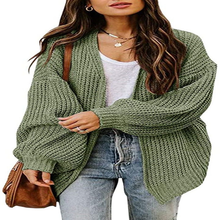 Oversized knit sweater for women with a loose fit and a deep back neckline Lune London