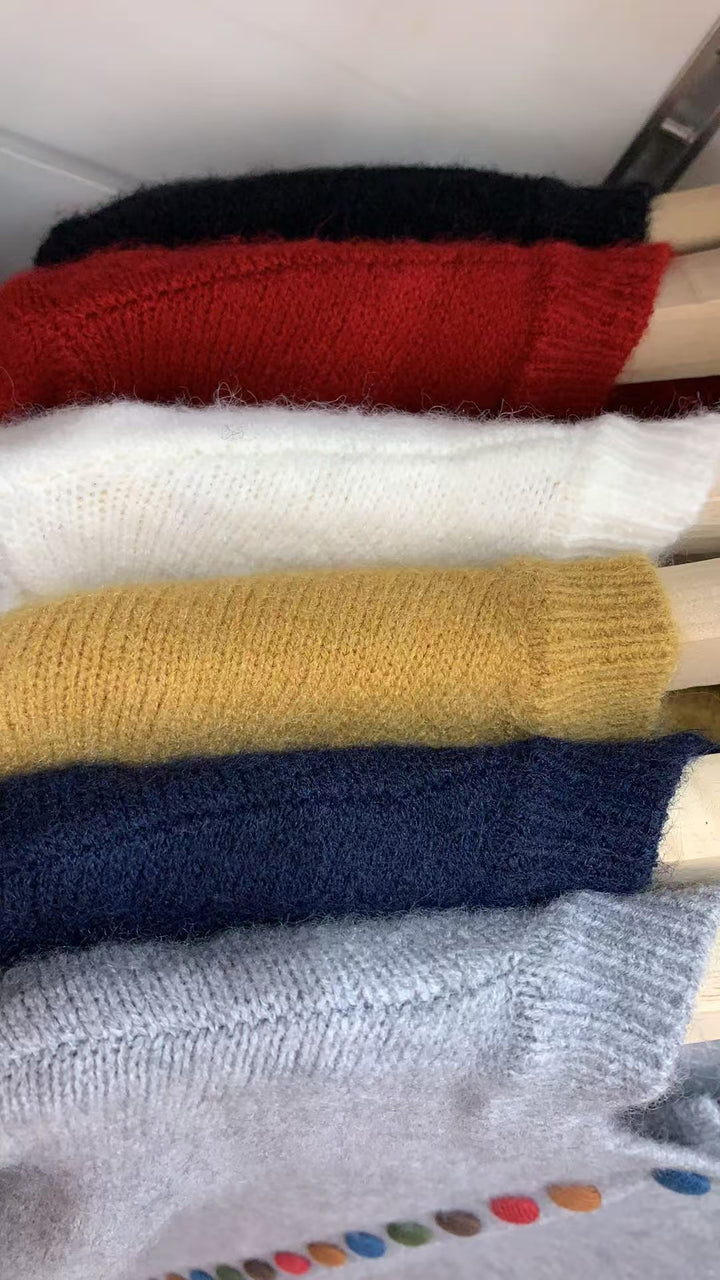 Cardigan femme avec des détails de boutons colorés et un matériau en feutre doux Chic & Stil