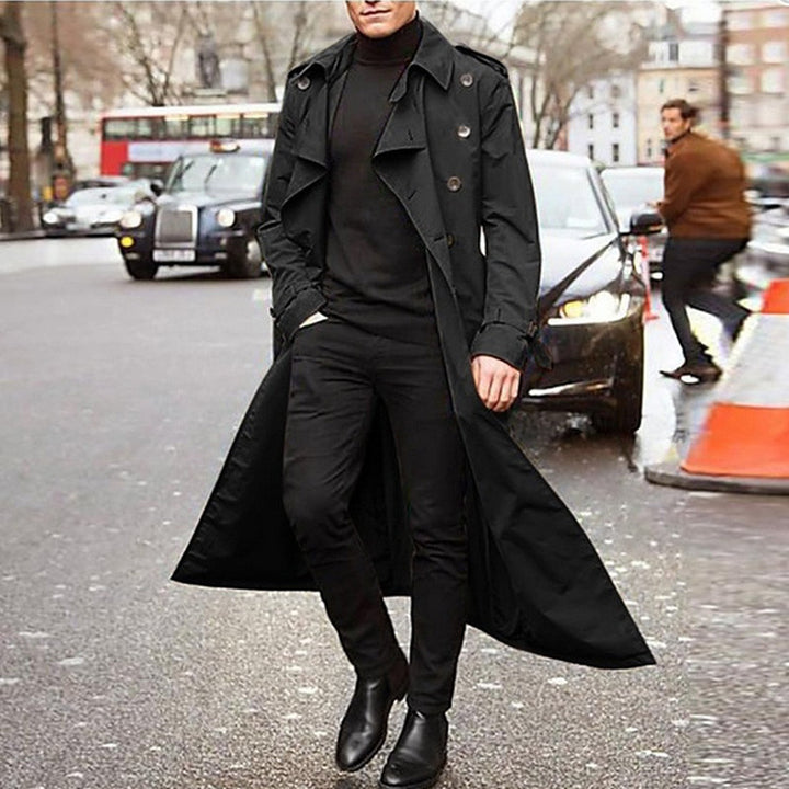 Elegant trench coat for men with double row of buttons Lune London