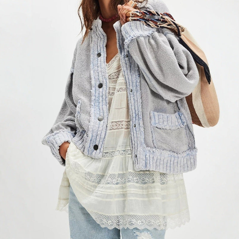Casual knit sweater for women with voluminous sleeves Lune London