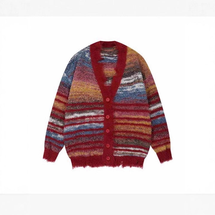 Women's knitted jacket with a colorful pattern and soft material Lune London