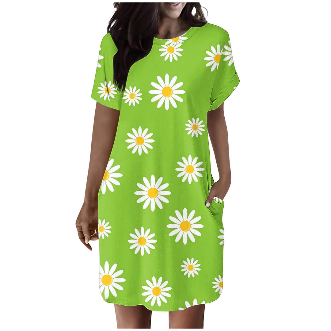 Chic Floral Print Shift Dress for Women