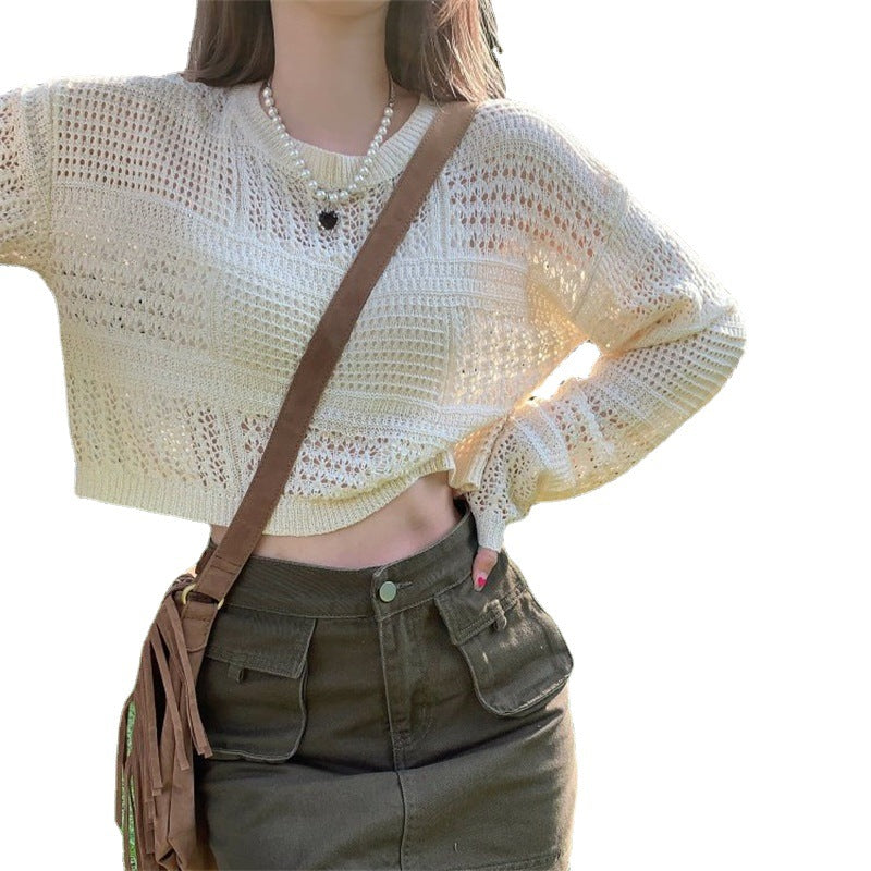 Femme Pull en Maille Décontracté avec Manches Amples et Encolure Ronde Chic & Stil