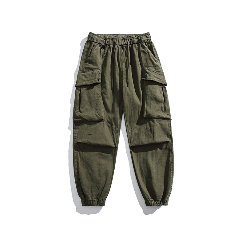 Pantalon cargo pour hommes avec taille élastique et poches pratiques Lune London