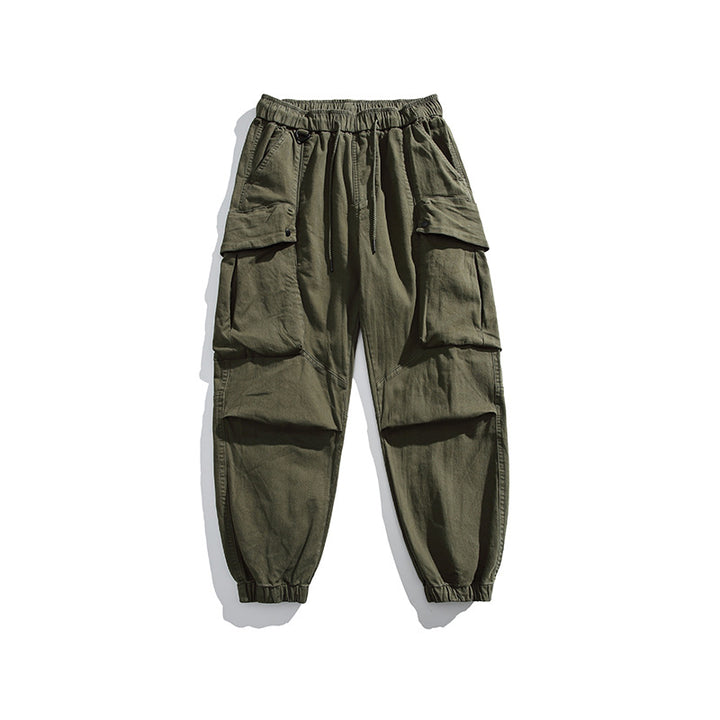 Pantalon cargo pour hommes avec taille élastique et poches pratiques Lune London