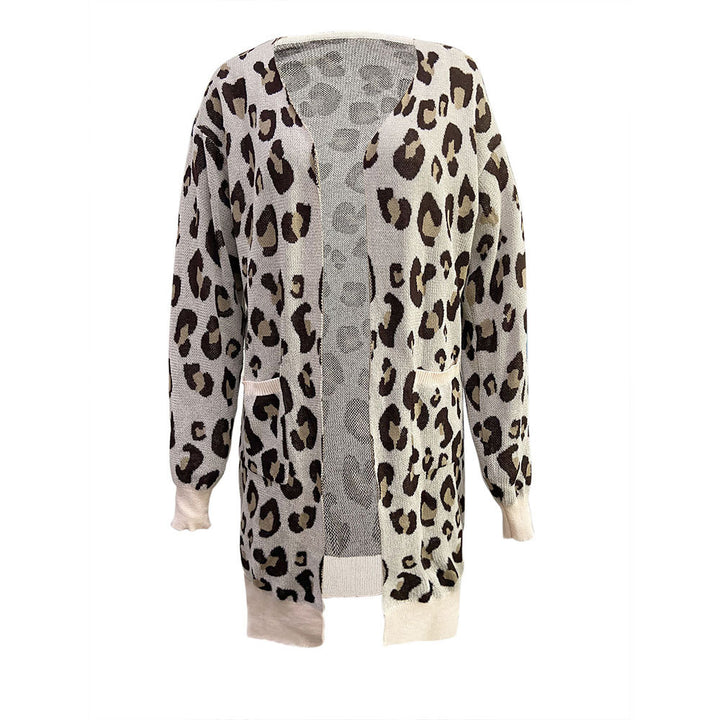 Women's cardigan with leopard print and practical pockets Chic & Stil