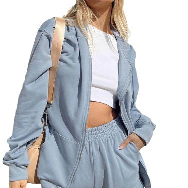 Ladies casual zip-hoodie and sporty leisure pants Lune London
