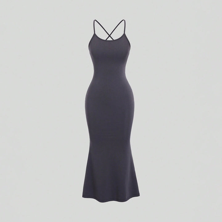 Robe en dentelle à manches longues pour femmes avec coupe près du corps et lacets décoratifs Chic & Stil