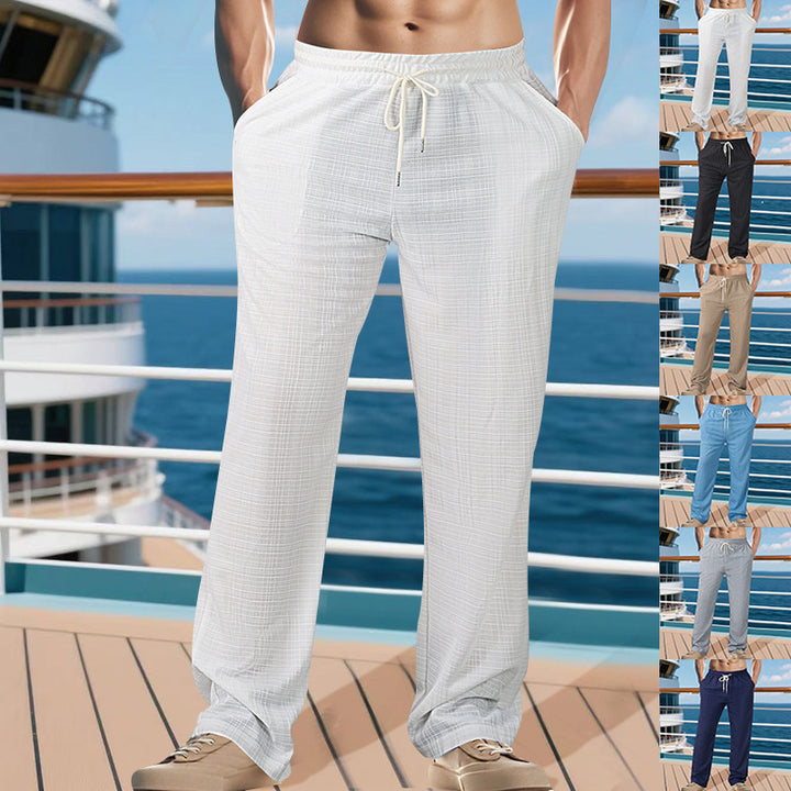 Women's Casual Leisure Pants with Elastic Waistband and Practical Side Pockets Lune London