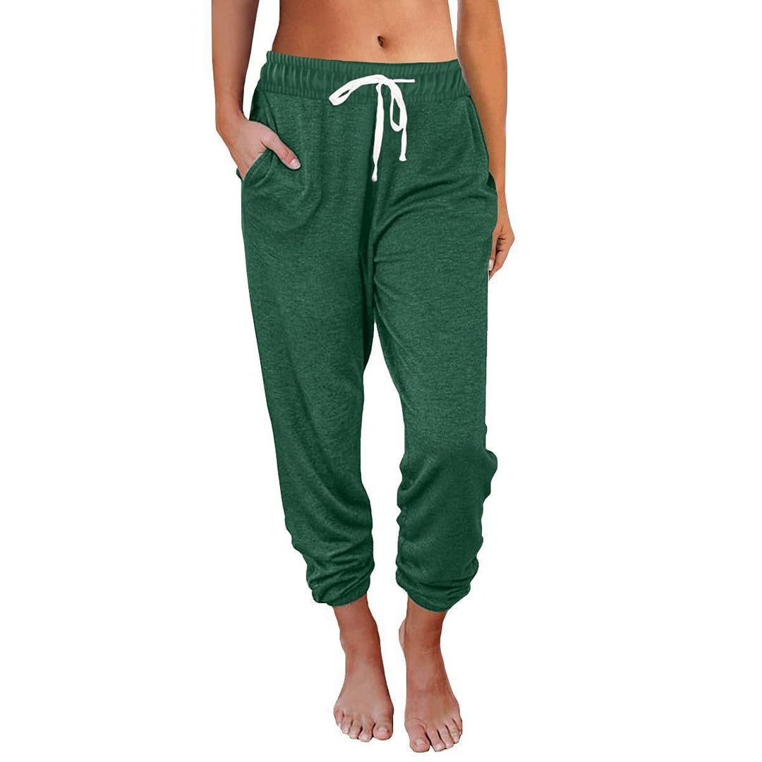 Women Comfortable and Casual Jogging Pants with Elastic Waist and Side Pockets Lune London
