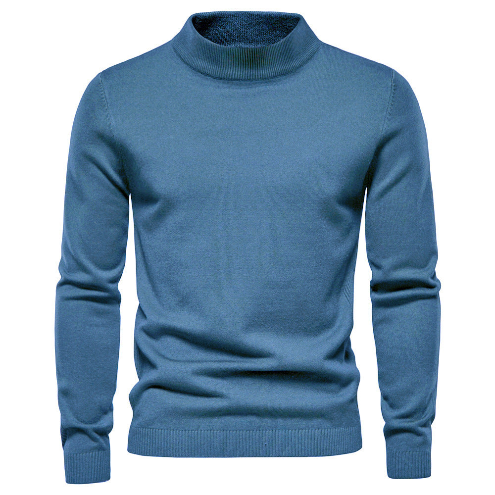 Men's Elegant Rollneck Sweater in High Quality Wool Lune London