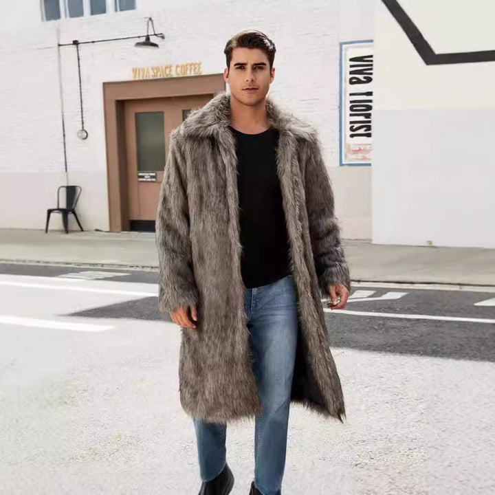 Men's Elegant Faux Fur Coat Lune London