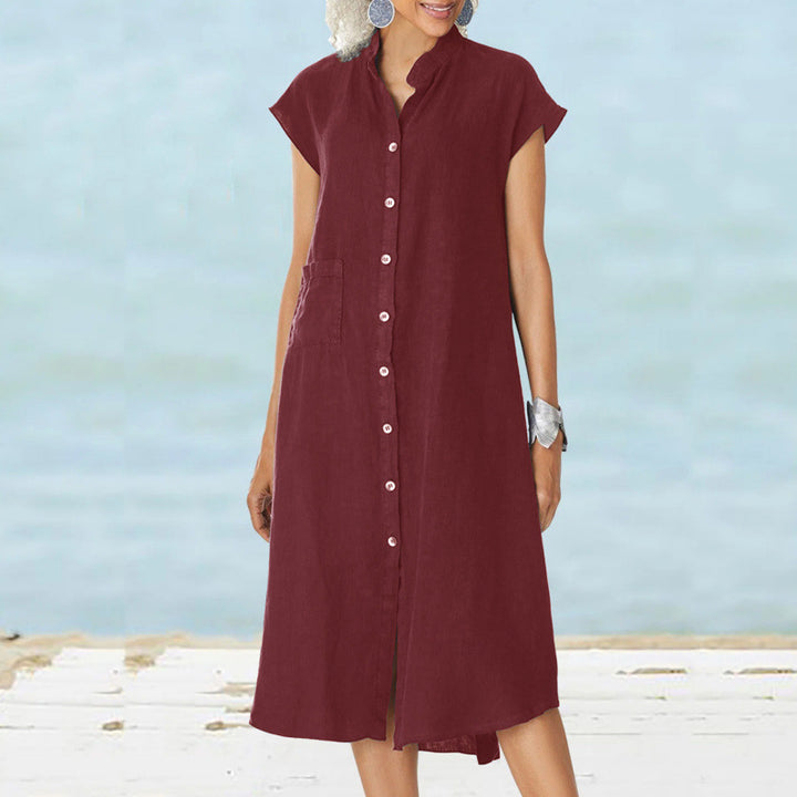 Casual shirt dress for women in lightweight fabric with pockets Lune London