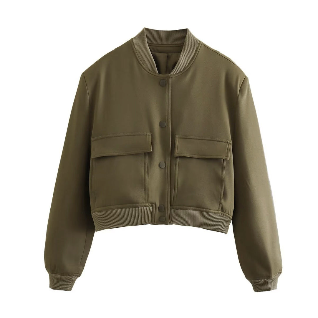Sporty bomber jacket for women with padded lining and practical pockets Lune London