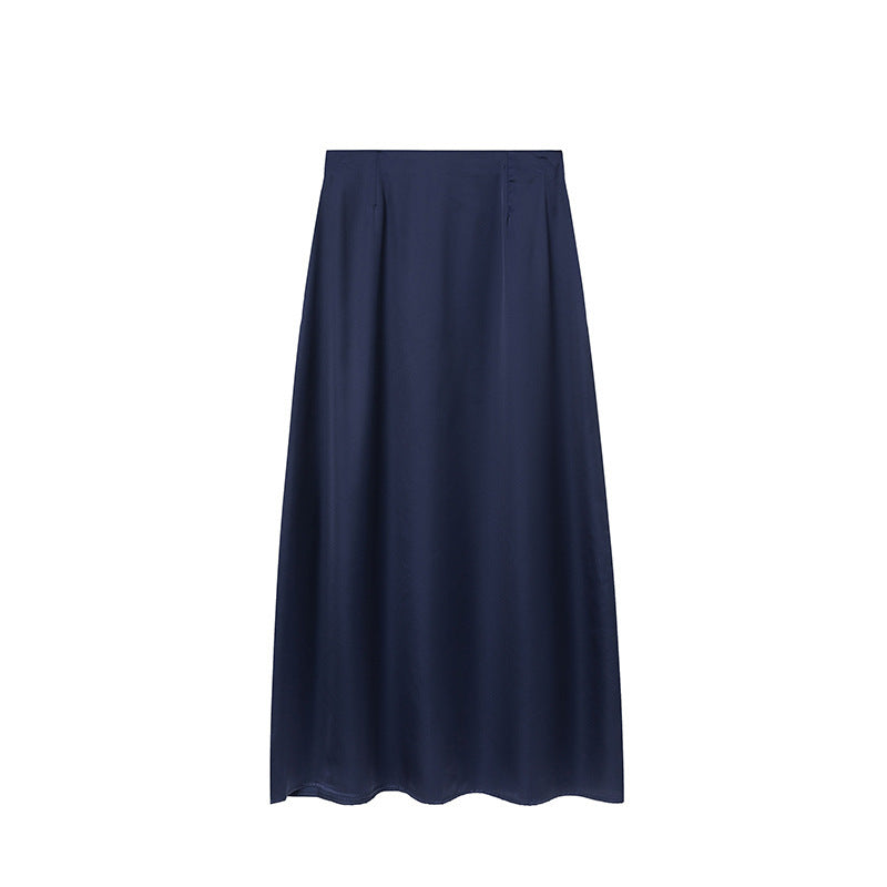 Chic Long Floor-Length Satin Maxi Skirt for Women and Style