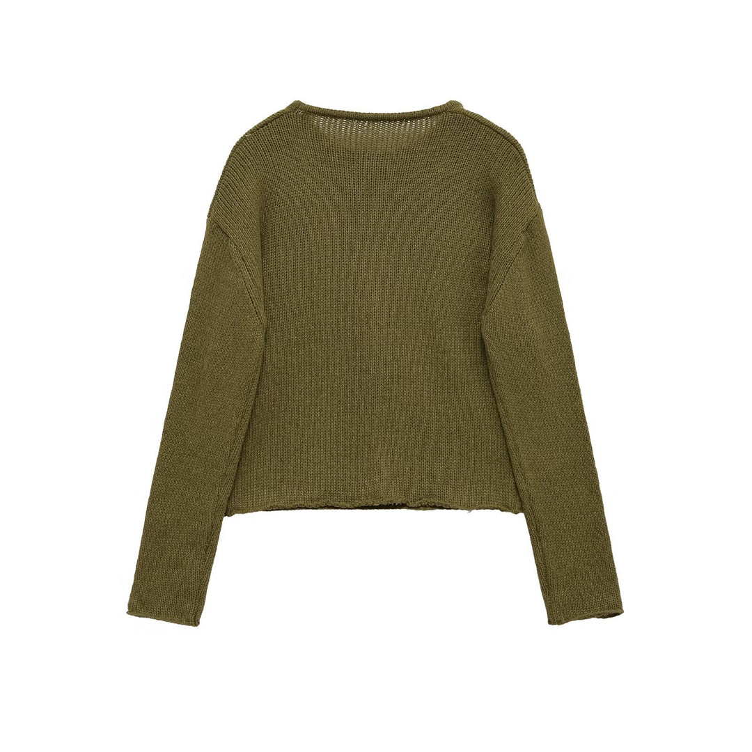 Ladies casual knitted vest with V neckline and button closure Lune London
