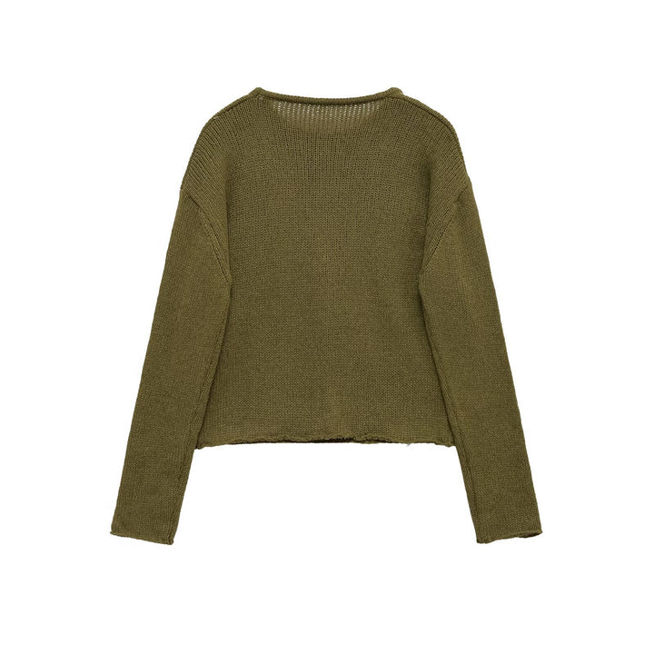 Ladies casual knitted vest with V neckline and button closure Lune London