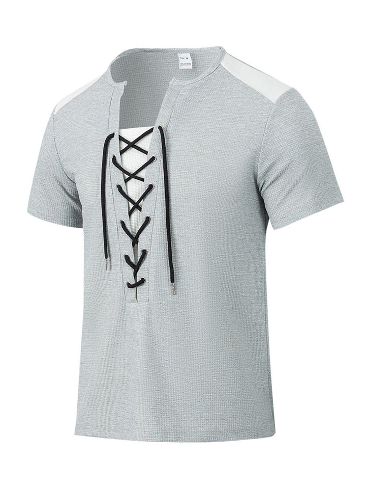Short sleeve shirt for men with sporty lace design Lune London