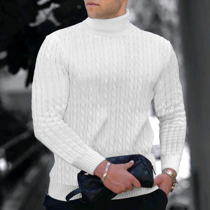 Modern turtleneck sweater for men with textured design Lune London