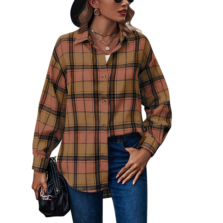 Lune London women's flannel shirt with check pattern