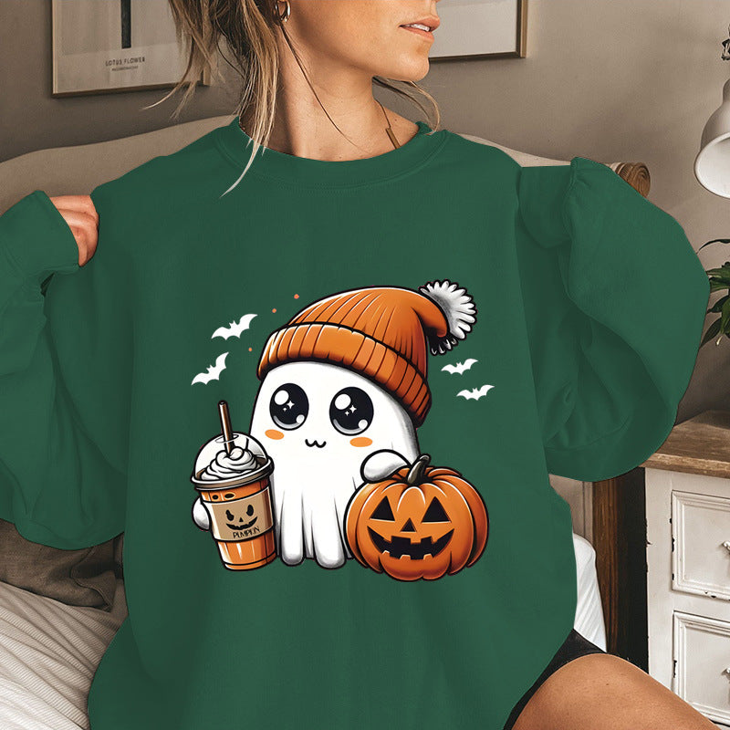 Sweat-shirt pour femmes avec design graphique Halloween ludique Chic & Stil