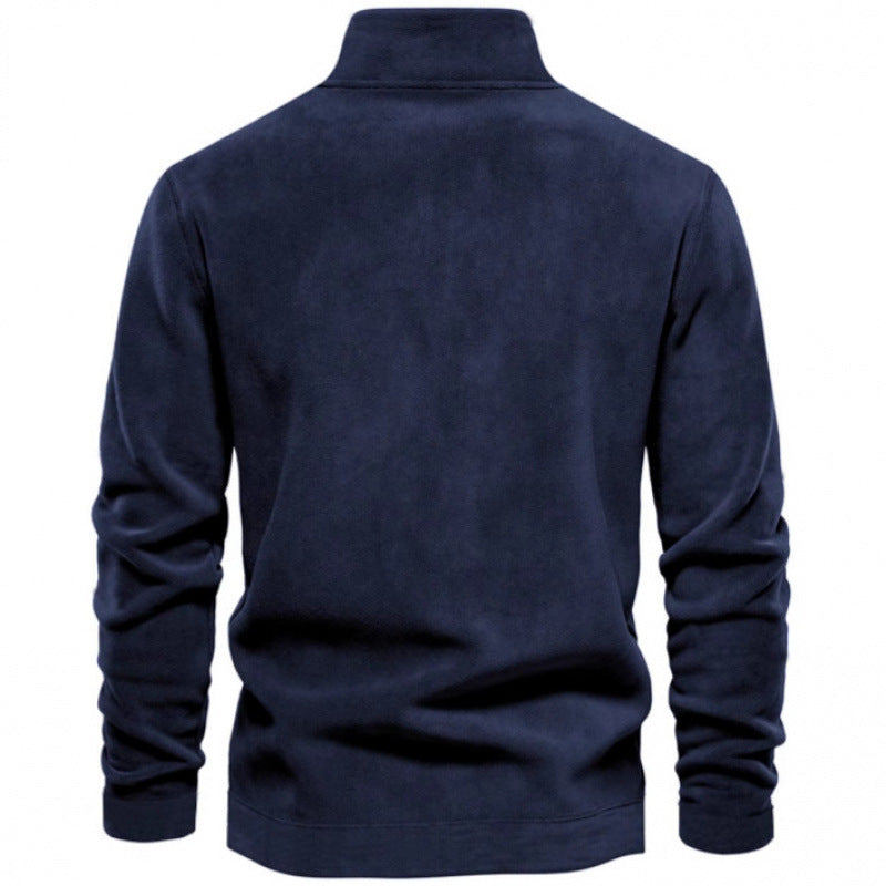 Men's fleece pullover with high collar Lune London