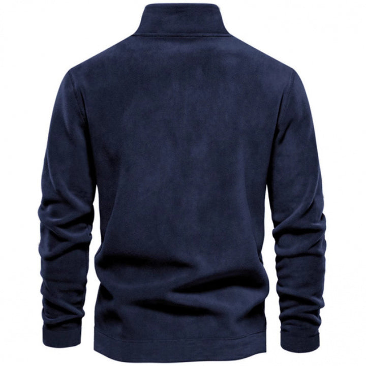 Men's fleece pullover with high collar Lune London